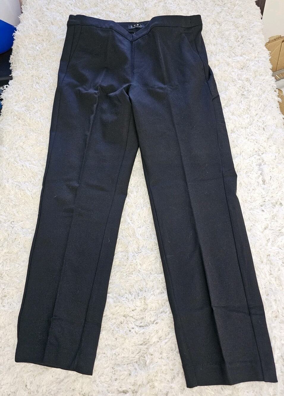 LVPL Mid Rise Pull On Trouser Pants Womens Size 10 30 Stretch Career Work Slacks